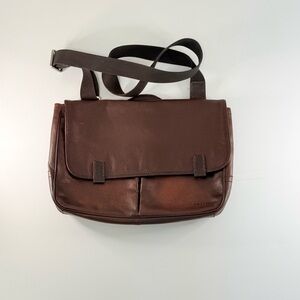 Fossil Brown Leather Messenger Crossbody Bag